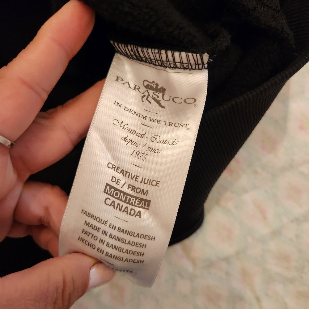 Parasuco Special Edition Warm Black Hoddie Unisex Size Large - Picture 6 of 14